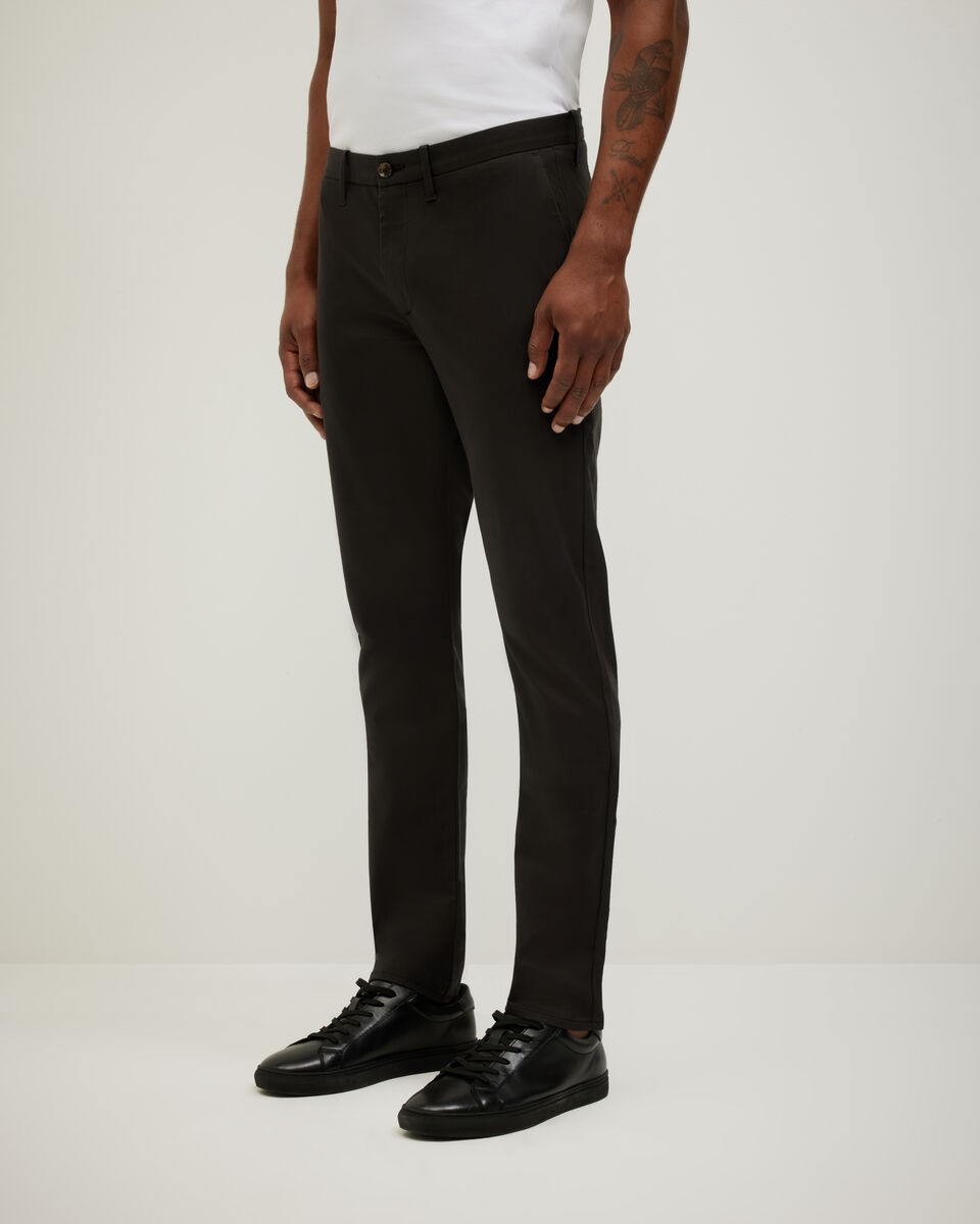 Ultra Slim Cotton-Tencel Chino, Black, hi-res